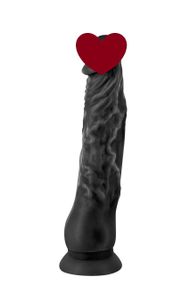 Фаллоимитатор с присоской Real Body - Real Justin Black, TPE, диаметр 4,2см sexstyle