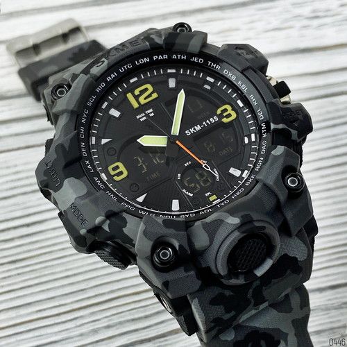 Чоловічий годинник Skmei 1155B Military Gray | Зображення 3