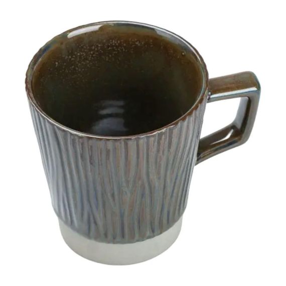 Чашка фарфоровая для чая и кофе 300 мл в стиле ретро Графит HP7208GG | Зображення 2