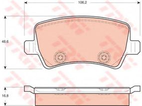 Колодка гальм. диск. FORD GALAXY 06-, S-MAX 06-, VOLVO S60, V60 10- задн. (вир-во TRW) TRW GDB1685 на FORD GALAXY (WA6)