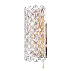 Бра настенное накладное LED хрустальное с выключателем BCL-488W/4*E14+24*0.5W