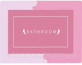 Килимок у ванну вологовбираючий суперпоглинаючий нековзний Bath Mat Super Absorbent (40х60см) рожевий