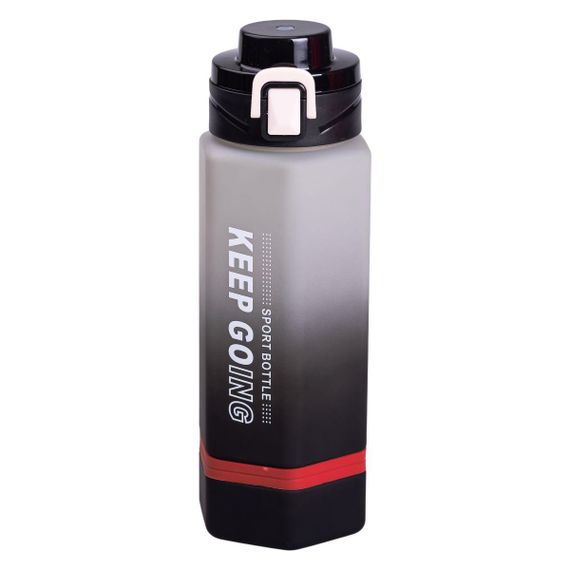 Бутылка для воды 650 мл бутылочка с поилкой для спорта и школы 23 см Keep Going Черная HP-14-47B