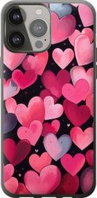 Чохол на iPhone 13 Pro Max Сердечка 4 із силікону FCh (019902