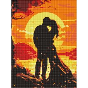 Алмазная мозаика "Романтика чувств" AMO7987 с АВ стразами 30х40 см