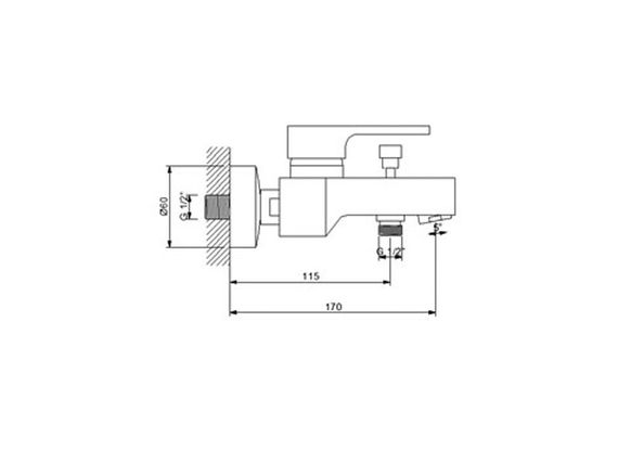 Смеситель для ванны NEWARC Master 187511 | Зображення 1