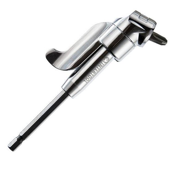 Кутовий адаптер для викруткових насадок 1/4" INTERTOOL VT-01061 | Зображення 3