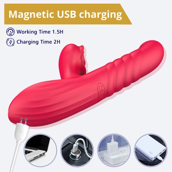 Вібратор - Erospace Sweet Play G-Spot Vibrator With Thrusting A2 | Зображення 8