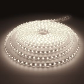 Світлодіодна стрічка вологозахищена холодний відтінок 220V 3.8W 5730 CW BROWN IP67 1m (BY-033/60)
