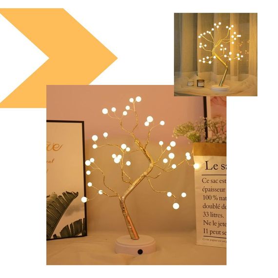 Настільна LED-лампа з золотистим перлинним деревом NNG-02 (47461-NNG-02_259) | Зображення 1