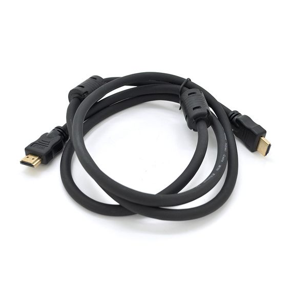 Кабель Ritar PL-HD348 HDMI-HDMI Ultra HD 4K,1080P, 0.8m, v1,4, OD-7.3mm, с фильтром, круглый Black, коннектор Gold, Пакет, Q250
