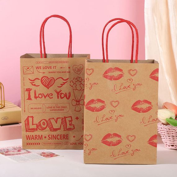 Паперовий подарунковий пакет 21х15х8 см коричневий 24324 | Зображення 5