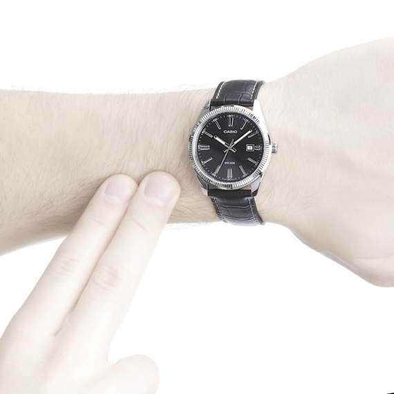 Годинники наручні чоловічі на шкіряному ремінці оригінальні Casio Collection MTP-1302PL-1AVEF (модуль №2784) | Зображення 3
