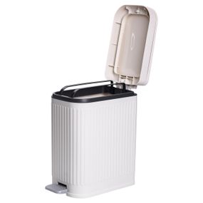 Відро для сміття з педаллю 5л відро для сміття з кришкою і педаллю Білий HP-45-12BE