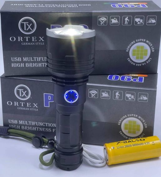Тактический фонарик  ORTEX GERMAN STYLE CREE XHP90 IP67 USB 10000 LUMENÓW 1 КМ Original