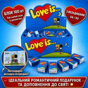 Жевательная резинка Love Is клубника банан 100 шт