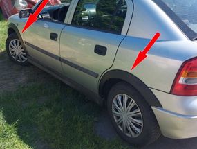 Накладки на арки (SD/HB) (4 шт, чорні) для Opel Astra G classic 1998-2012рр