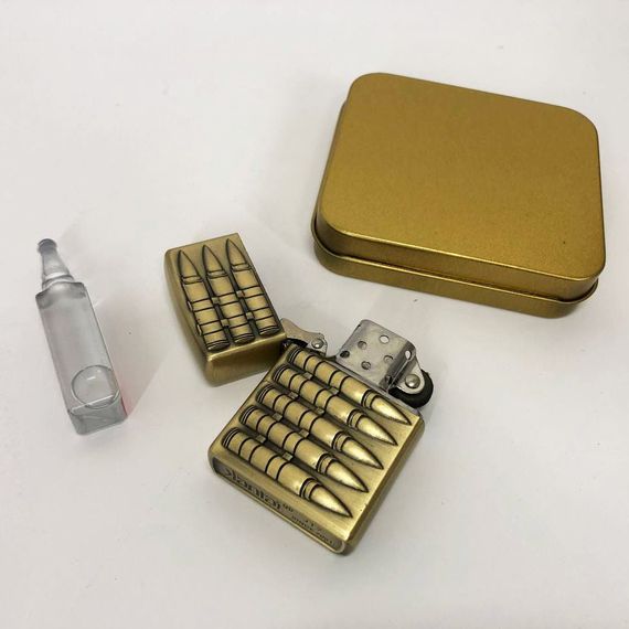 Зажигалка бензиновая в подарочной коробке 367-1, зажигалка подарок на день рождения, необычная зажигалка | Зображення 3