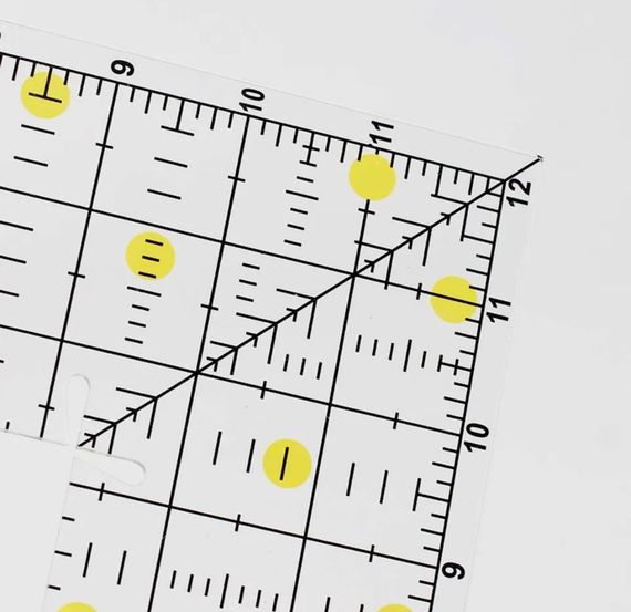 Лінійка для печворку і квілтингу квадрат 12.5х 12.5 дюймів KR-0125 (акрил 3мм) (6718) | Зображення 4