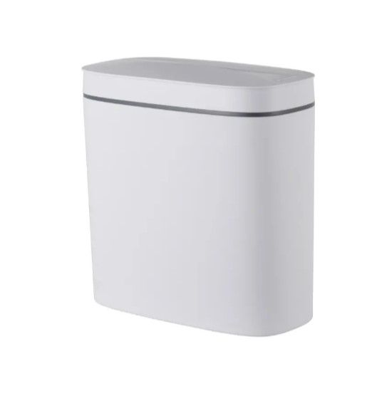 Відро для сміття сенсорне овальне Mixxus Flat-TC0109 White 9 л біле (MI7074)