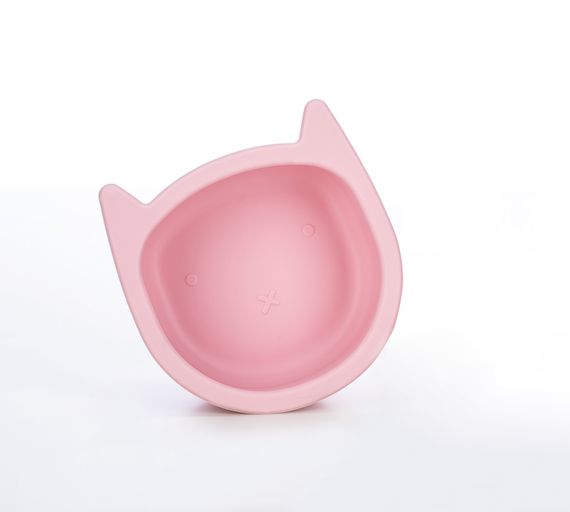 Силіконова миска дитяча  FreeOn Kitty, pink (Від 6 місяців)