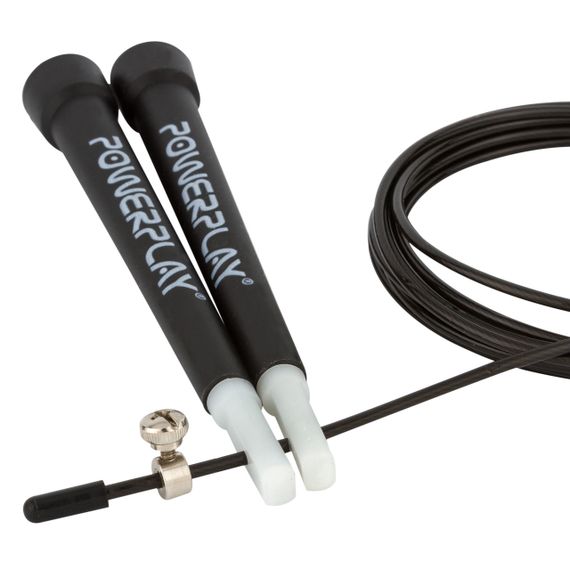 Скакалка швидкісна PowerPlay 4202 Ultra Speed Rope Чорна (2,9m.) | Зображення 3