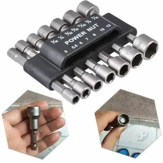 Набор шестигранных головок для шуруповерта 14 PCS sleeve AND | Зображення 1