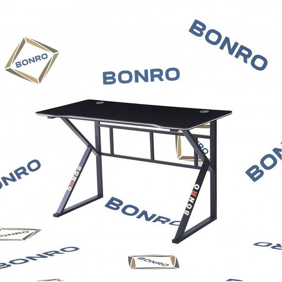 Стіл геймерський комп'ютерний Bonro 276 металевий 120×60 чорний (42400382) | Зображення 7