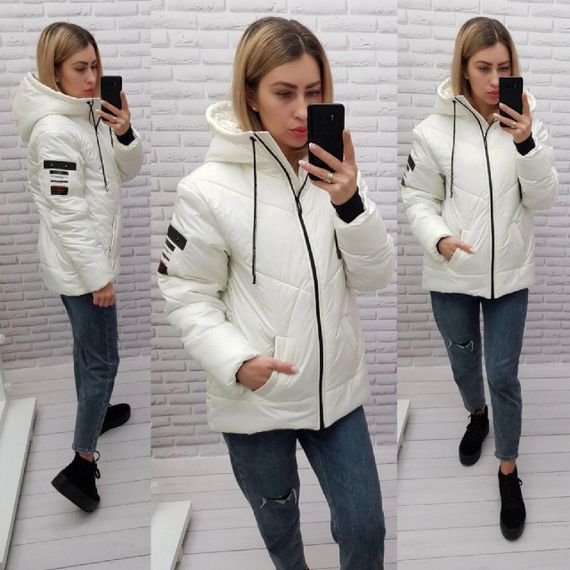 Утеплена куртка, арт.417, білий | Зображення 4