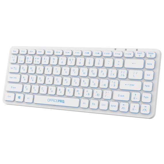 Клавіатура OfficePro SK790W Wireless/Bluetooth White (SK790W) | Зображення 6