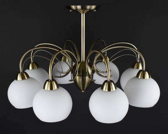 Люстра стельова на 8 лампочок 27275 Бронза 40х62х62 см. | Зображення 2