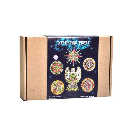 Набір зі стразами "Ukrainian Christmas" 187128, 6 фігур із пластику