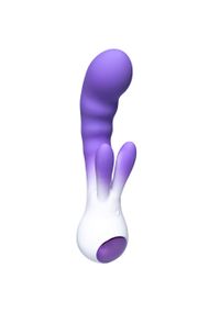 Вібратор-кролик зі світлодіодом Every Night Toys для точки G, фіолетовий градієнт Sex Aura