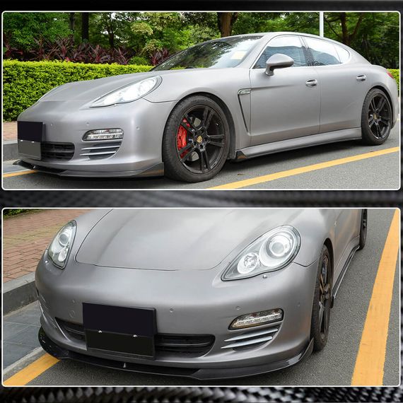 Накладка на передній бампер Lip (для Base 2009-2013, Карбон) для Porsche Panamera рр | Зображення 2