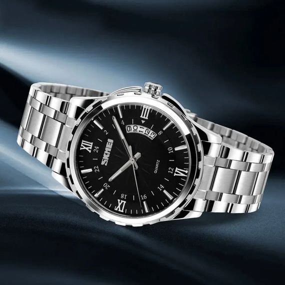 Чоловічий годинник Skmei 9069SIBK Silver-Black | Зображення 1