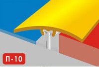 Пороги для пола скрытого крепления алюминиевые ламинированные П-10 40мм орех лесной 1,8м | Зображення 1