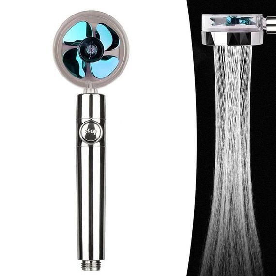 Душевая турболейка высокого давления, водосберегающая насадка для душа c вентилятором с уникальным рисунком | Зображення 2