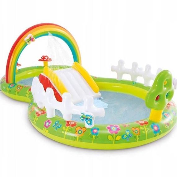 Игровой центр надувной Мой сад с горкой и распылителем 290*180*104см Intex 57154 NP
