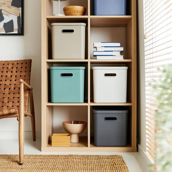 Контейнер для хранения вещей с крышкой Rotho (Рото) Albula 27 л (10631) Капучино | Зображення 3