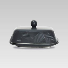 Масленка керамическая Maestro MR-20003-45 Geometry Black для сливочного масла