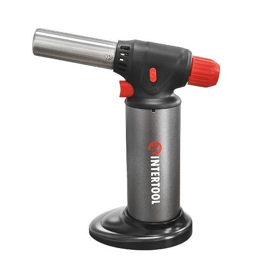 Пальник газовий заправний. П'єзорозпал, 1100 град.С. INTERTOOL GB-0009