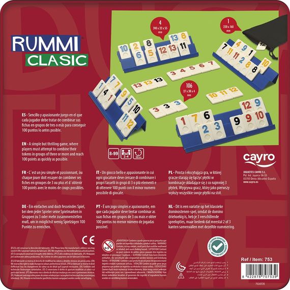 Настольная игра Rummi Classic  (Румми Классический) в металлической коробке УЦЕНКА! | Зображення 5