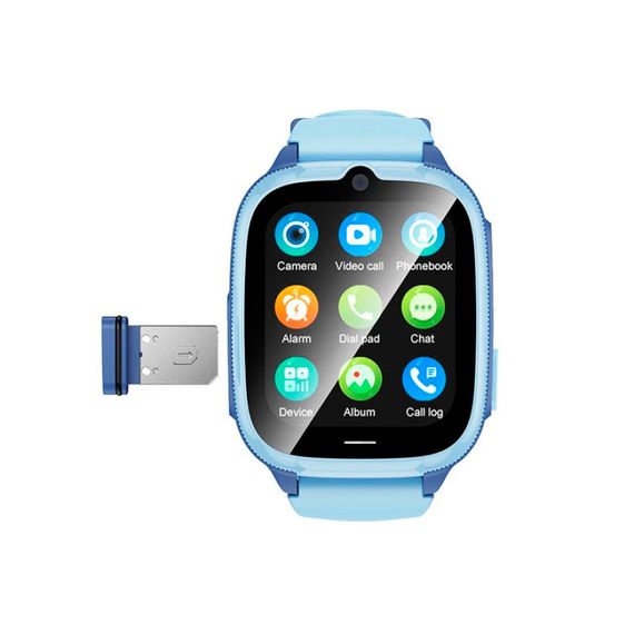 Дитячі смарт годинники Hoco Y106, 4G, GPS, Wi-Fi, HD камера, 1.83" HD-дисплей, дзвінки, відеодзвінки, голосові повідомлення, Blue, | Зображення 2