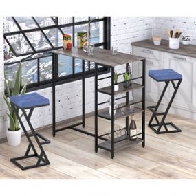 Стол барный со стеллажом Loft Design BSS-110 дуб палена