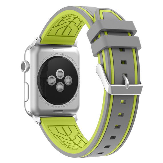 Силіконовий ремінець Primo Color Strip для Apple Watch 38mm / 40mm / 41mm -  Grey&Yellow