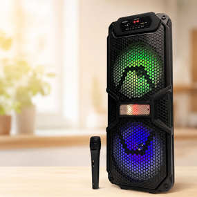 Колонка Bluetooth GTS-1701 55 см / Акустична система з мікрофоном / Караоке колонка з LED-підсвічуванням