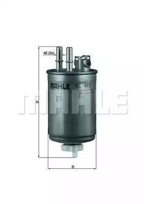 Фільтр паливний MAHLE/KNECHT FORD Fiesta, Focus, Transit 95-, MAHLE/KNECHT (KL483) | Зображення 2