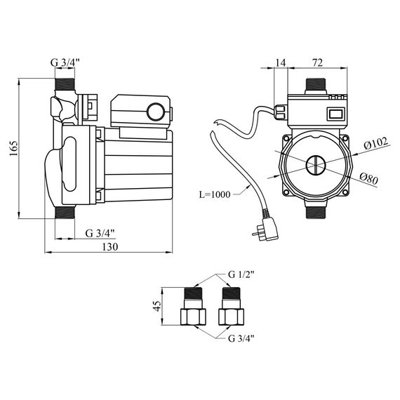 Насос для підвищення тиску Agua GRS 12/9W (CV035100) | Зображення 5