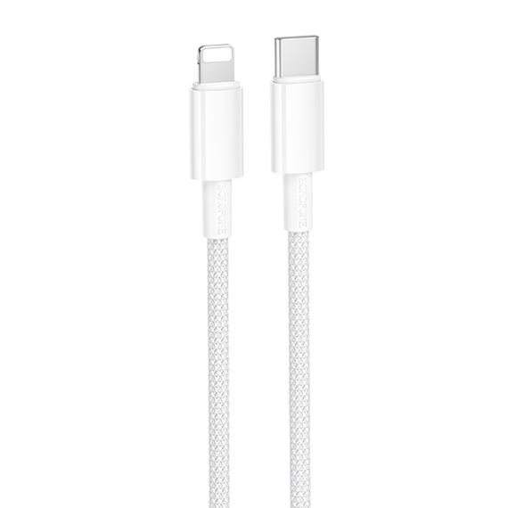 Дата кабель Borofone BX117 Source Type-C to Lightning 27W (1m) White