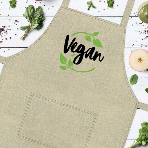 Фартук с надписью Vegan (FRT_19N013)